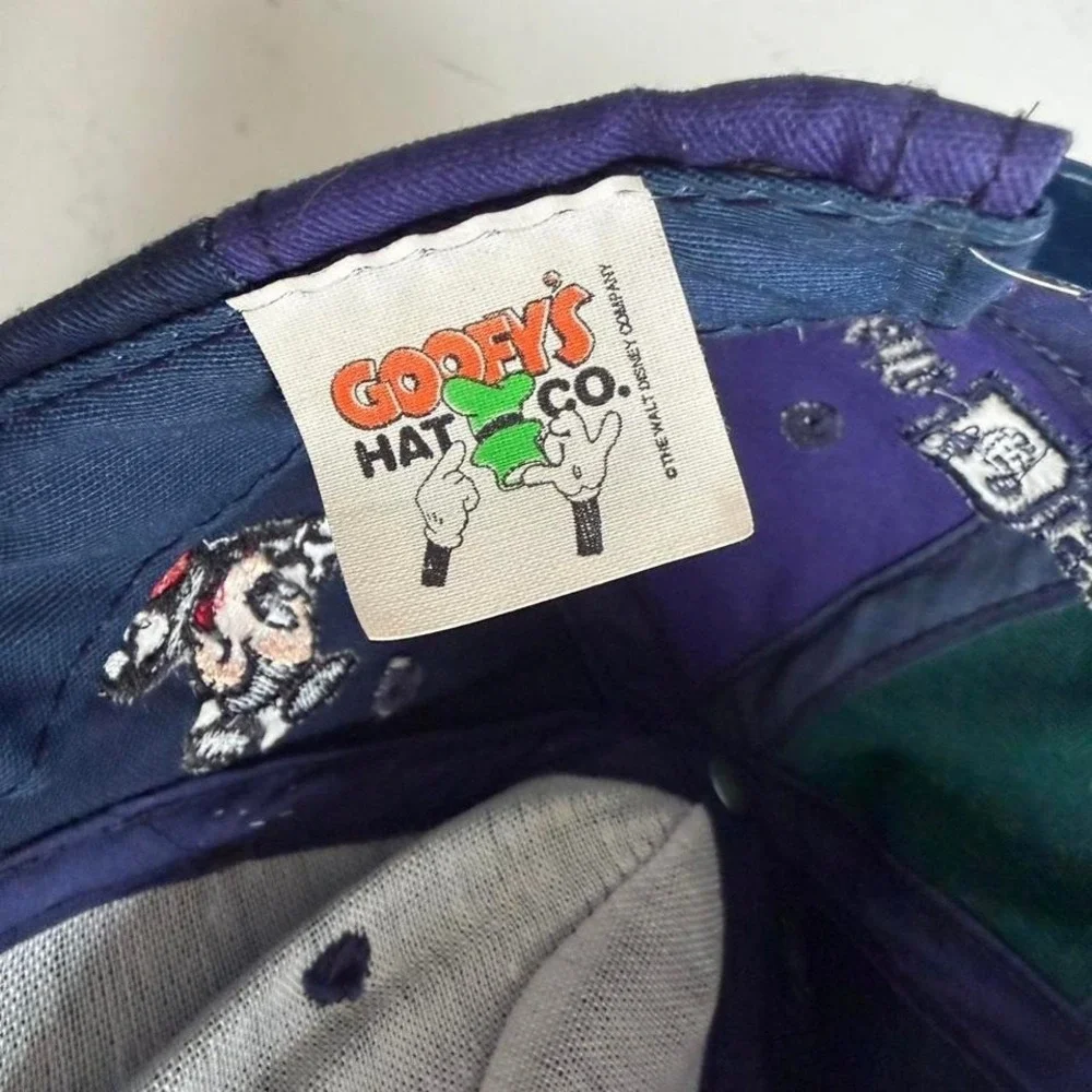 Vintage Walt Disney World '94‎ Mickey Mouse Snapback Hat Colorblock Goofy Hat Co